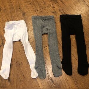 Little Stocking Co neutral cable knit tights set (3)